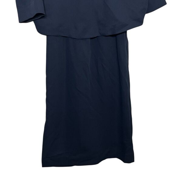 COS Navy Layered Midi Dress Size 4 Minimalist Modern Workwear - Picture 7 of 11